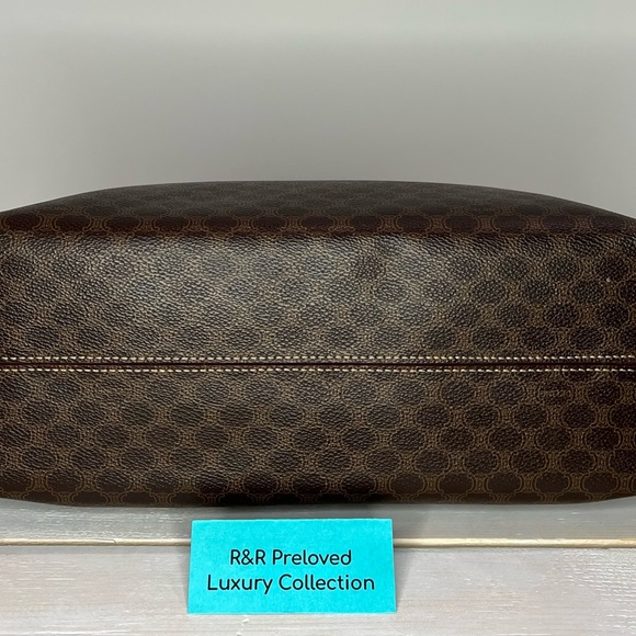 CELINE MACADAM HANDLE BAG (Brown pattern) - Picture 5 of 8